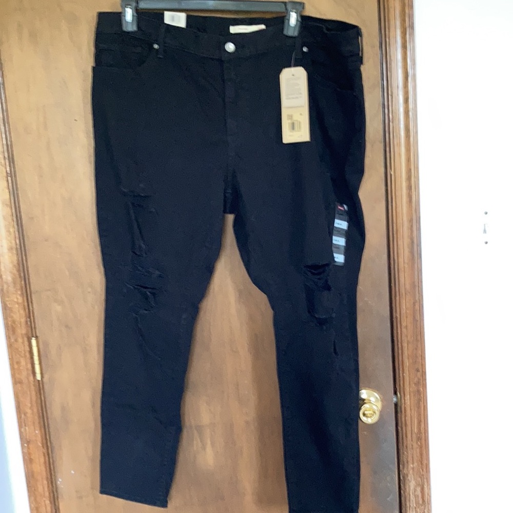 Levi’s 711 skinny distressed midrise jean w Levi’s sculpt hypersoft 24W - Picture 12 of 15